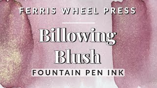 🎀 Billowing Blush  - Pink Shimmer Ink Swatching Comparison #fountainpenink