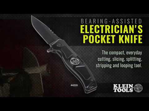 Electrician's Bearing-Assist Pocket Knife