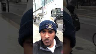 Light Snow in Dundas Square Toronto