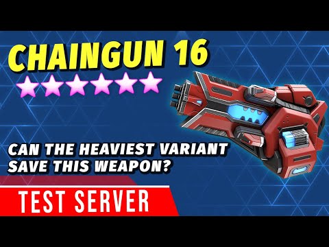 Testing out Chaingun 16| Test Server Weapon Review | Mech Arena
