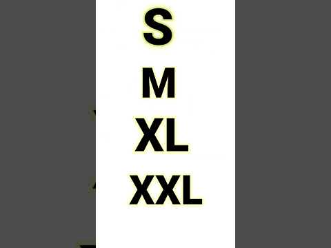 Meaning of S, M, XL, XXL