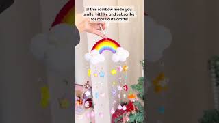 DIY Pipe Cleaner Rainbow Wall Hanging | Cute Chenille Stem Room Decor Tutorial | Handmade