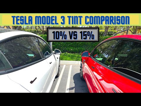 2022 Tesla Model 3 Tint Comparison 15% vs 10% - What % And Other Factors to Consider!