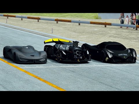 Koenigsegg Godzilla Dragster vs Devel Sixteen Total Black Edition vs SRT Tomahawk X VGT - Drag Race