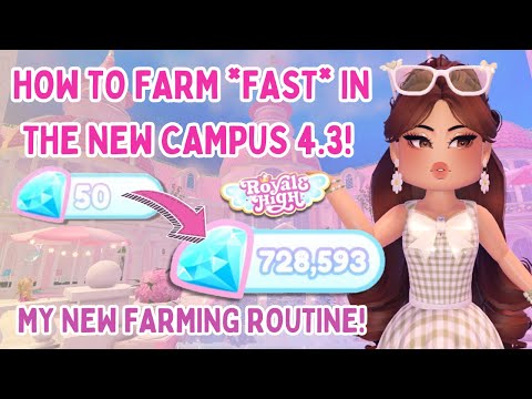 HOW TO FARM *FAST* IN CAMPUS 4.3 💎🏰 (FAST DIAMOND FARMING ROUTINE) // Royale High Roblox