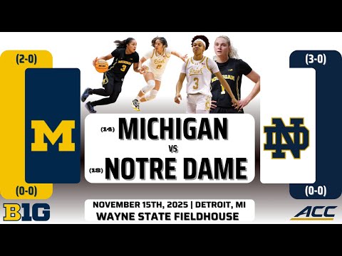 No. 14 Michigan vs No. 18 Notre Dame | 2025 Shamrock Classic | 11.15.25