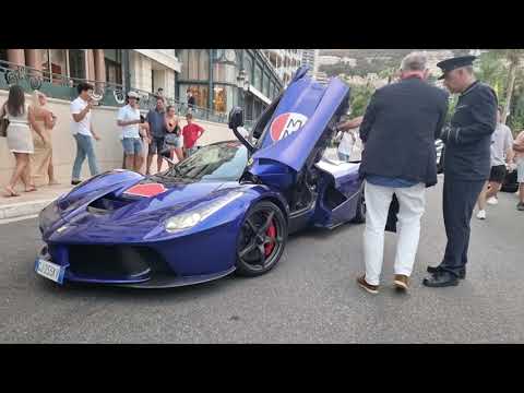 Brutal Blue LaFerrari pulls up with Italian epic brutal superbosses  [4k 60p]