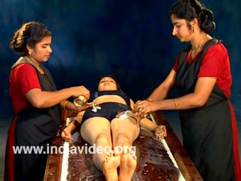 Ayurveda, Ayurvedic therapies, Ksheeradhara or dhara, medicated milk, Kerala, India