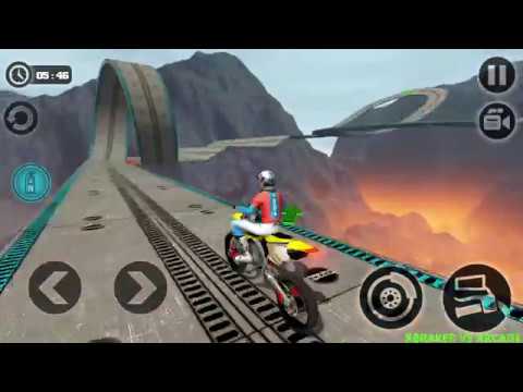Impossible Motor Bike Tracks 3D Yellow Motor Bike Driving levels 11 to 13 - Android GamePlay 2019