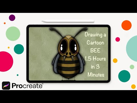 Cartoon Bee Character Design 🐝 | VAMBEE – Procreate Timelapse Drawing @Procreate