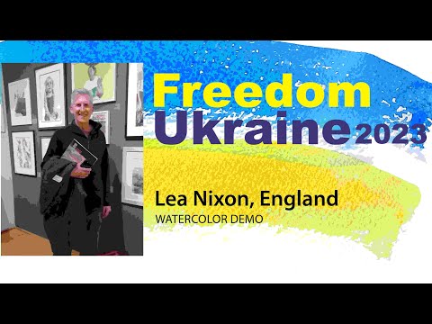 Lea Nixon, England- Watercolor demo on International Festival Freedom Ukraine 2023