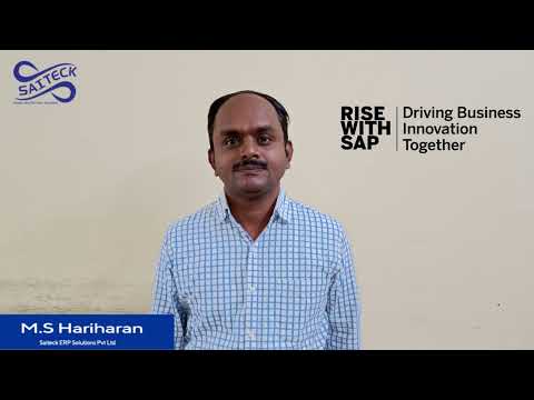 Rise with SAP Overview | SAP Course | ft.M.S.Hariharan | Saiteck ERP Solutions | #risewithsap