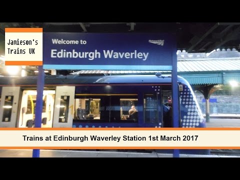 Trains at Edinburgh Waverley Station 1st March 2017