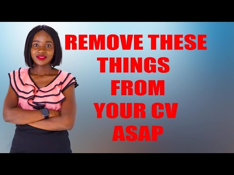 Remove These Things from Your CV and Resume ASAP