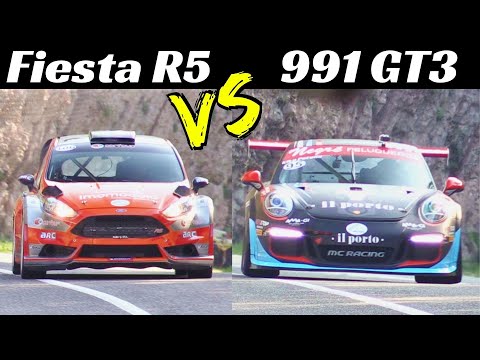 Ford Fiesta R5 vs Porsche 991 GT3, David vs Goliath 💪 - Virtual Comparison at FIA Hillclimb Masters