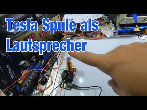 Tesla Spule als Lautsprecher Musik machen