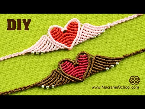 WAVY CELTIC HEART PATTERN MACRAME BRACELET TUTORIAL PULSERA MACRAMÉ