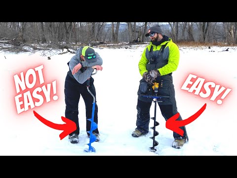 The BEST Budget Ice Auger | Clam Drill Auger Conversion Put To The TEST On THICK Ice