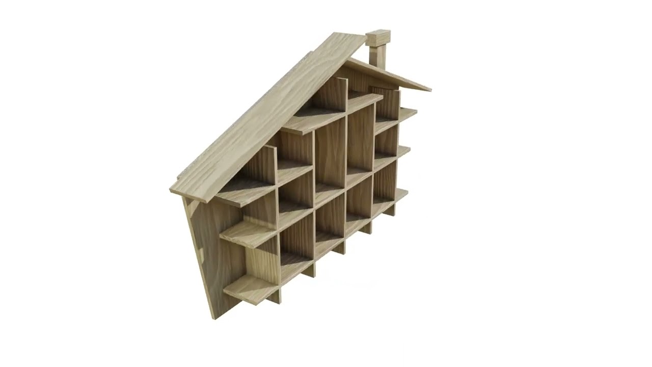 House Shaped Wall Storage 3D Model