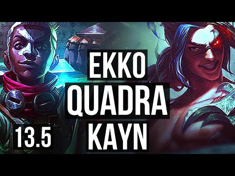 EKKO vs KAYN (JNG) | 3.1M mastery, 2800+ games, Quadra | KR Grandmaster | 13.5