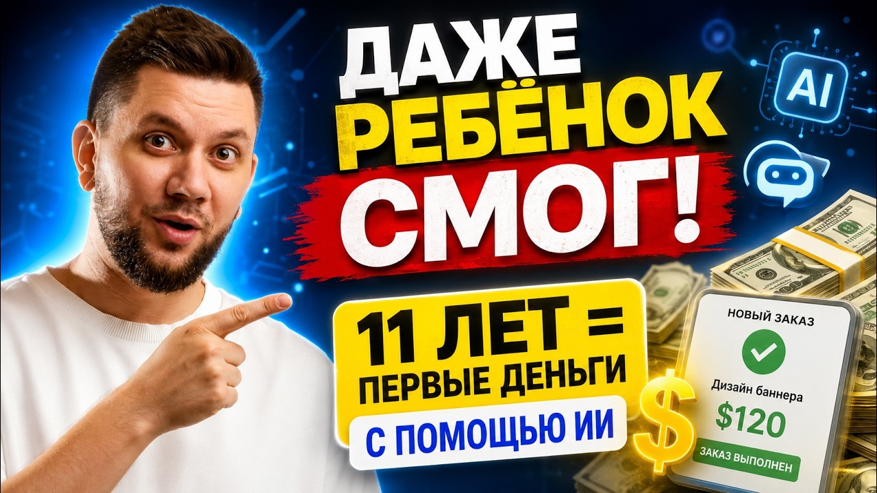 YouTube: Как заработать с помощью ИИ без опыта
