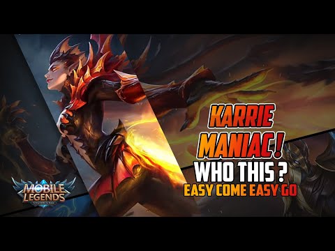 MANIAC !!! KARRIE DRAGON QUEEN Best True Damage - Mobile Legends
