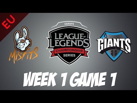 Misfits vs Giants | Game 1 | HIGHLIGHTS | EU LCS Spring Split 2017