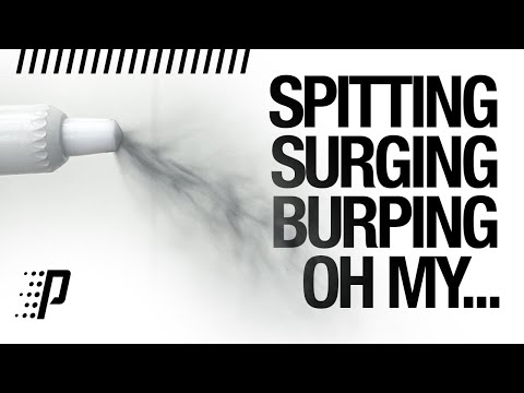 Part of a video titled Solutions for Spitting and Surging Powder - YouTube