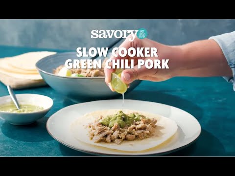 How to Make Slow Cooker Green Chili Pork | SavoryOnline