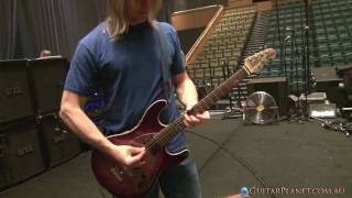 Video thumbnail for Steve Morse demos his Ernie Ball Music Man Y2D by GuitarPlanetVideos