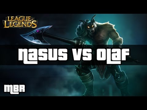 Red DreadKnight Nasus Vs Olaf(Grasp Of The Undying) | League Of Legends | HD