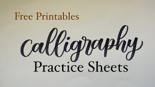 Calligraphy Practice Sheets for Beginners