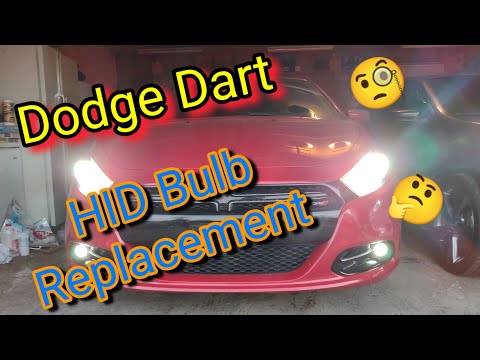 Dodge Dart changing out a HID Bulb