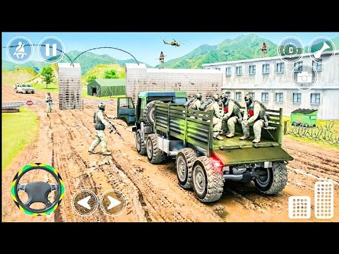 ❤️ Truck simulator india || Army truck game || Offroad army truck driving - Android Gameplay 🚩 
