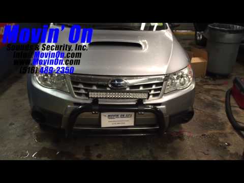 LED Light Bar Mounted to Bull Bar