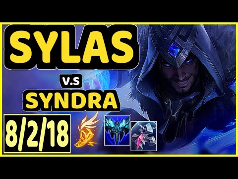 SYLAS vs SYNDRA - 8/2/18 KDA MID GAMEPLAY - NA Ranked GRANDMASTER