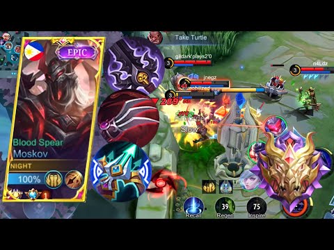 TOP GLOBAL MOSKOV! HOW TO OUTPLAY 1 VS 3 IN GOLD LANE! SOLO HIGH RANKED GAME!