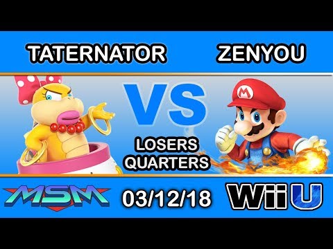 MSM 137 - Taternator (Wendy) Vs. Zenyou (Mario) Losers Quarters - Smash 4