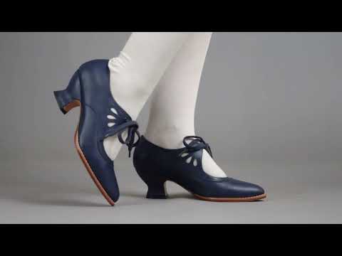 Gibson Women's Edwardian Leather Shoes (Navy)