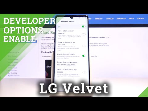 How to Open Developer Mode on LG VELVET – Enter Developer Options