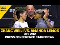 Zhang Weili vs. Amanda Lemos Press Conference Staredown | UFC 292 | MMA Fighting