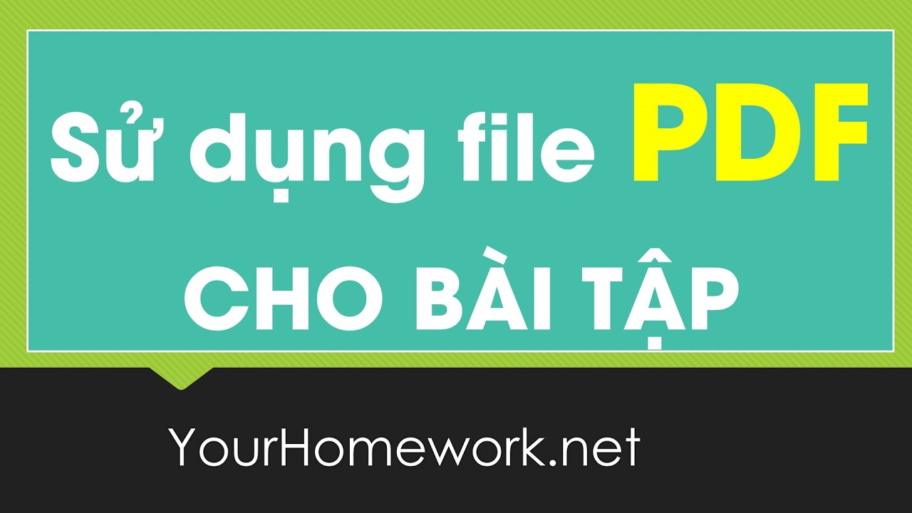 Sử dụng file PDF cho bài tập