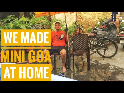 HOW TO MAKE BEACH AT HOME BACKYARD || NIKIT KUNDRA VLOGS || MINI GOA AT HOME