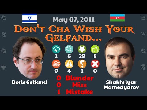 Boris Gelfand vs Shakhriyar Mamedyarov, May 07, 2011, Don't Cha Wish Your Gelfand... #chess