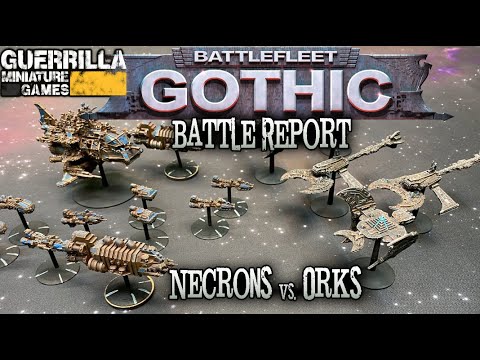 Battlefleet Gothic Battle Report - Necrons vs. Orks
