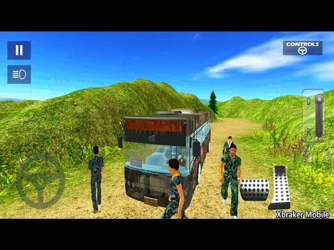 Offroad Army Bus Driving - Army Soldiers Transport - Android Gameplay