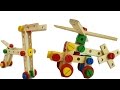 How To Make Helicopter Crane Forklift Play Set For Kids Multi Functional Nut Toy Unboxing