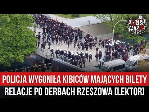 Policja wygoniła kibiców mających bilety - relacje po derbach Rzeszowa [LEKTOR] (29.04.2023 r.)