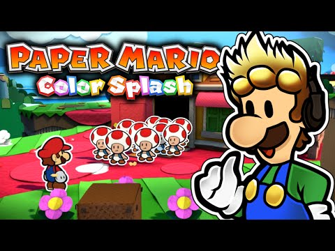 PAPER MARIO: COLOR SPLASH - FIRST LEVEL GAMEPLAY (ENGLISH) | Luigikid Gaming