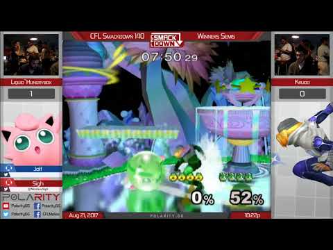 CFL Smackdown 140 Melee - Liquid`Hungrybox (Puff) vs Krudo (Sheik) - Winners Semis